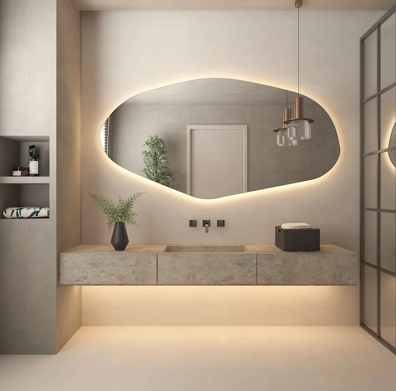 Espelho Irregular Orgânico com LED 2,10m X 0,80 cm