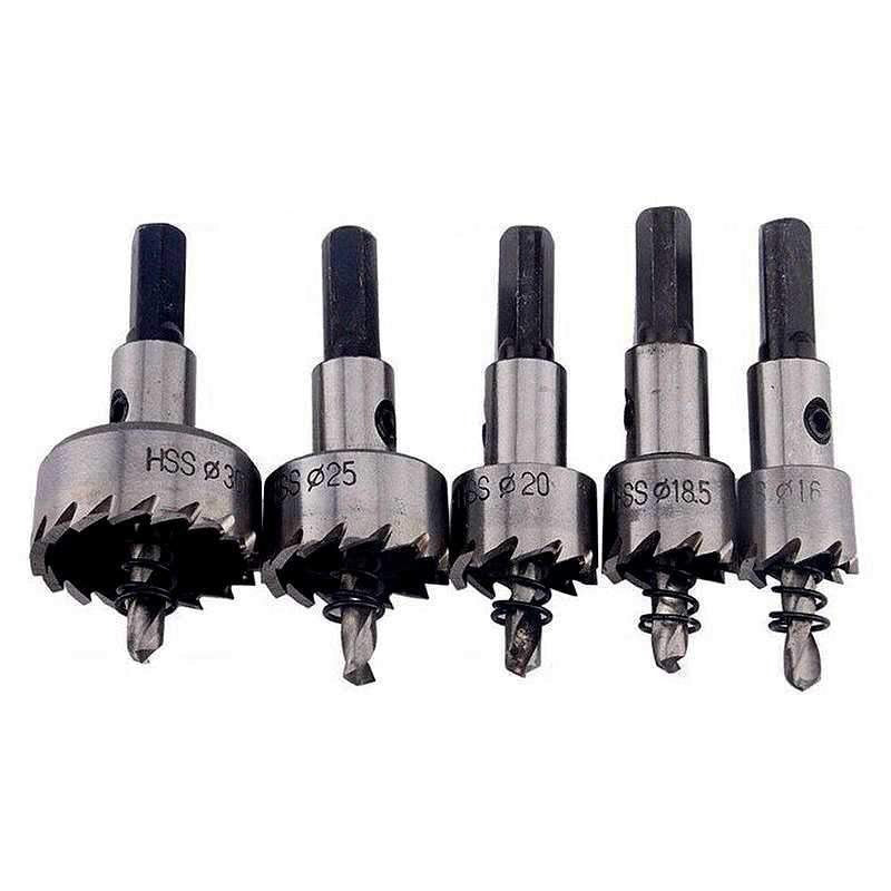 Kit 5 Brocas Serra Copo Titânio