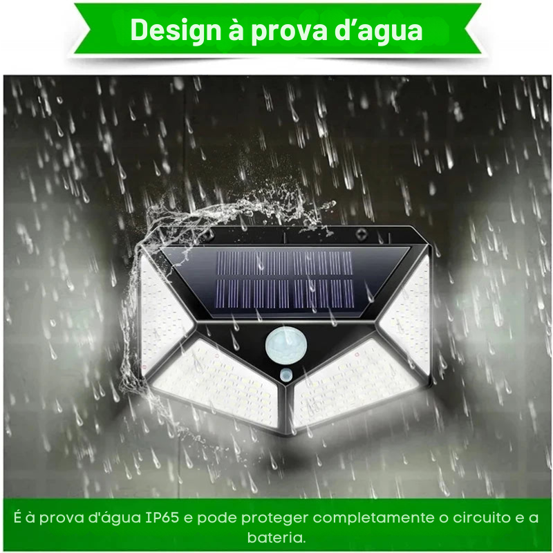 Kit Refletor Solar Impermeável com Sensor de Presença (COMPRE 2 LEVE 4)