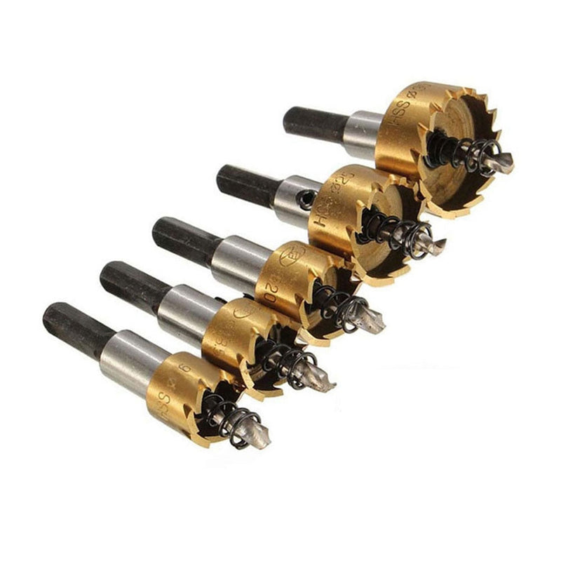 Kit 5 Brocas Serra Copo Titânio