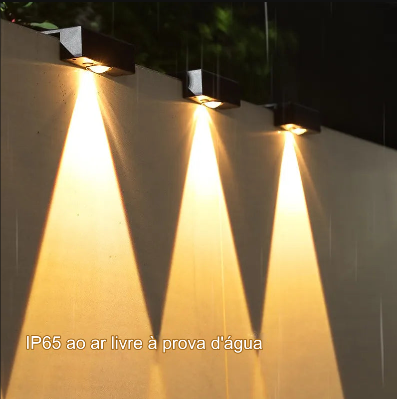 Kit Lâmpadas Solares Impermeável com Sensor